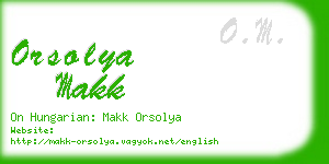 orsolya makk business card